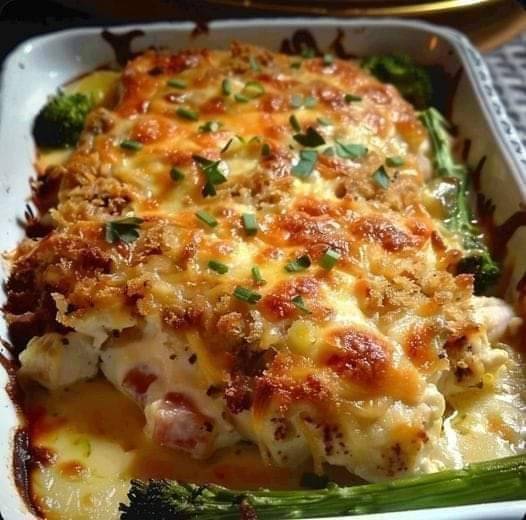 Cheesy Broccoli and Cauliflower Gratin