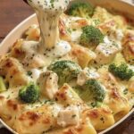 Creamy Broccoli and Chicken Pasta Bake