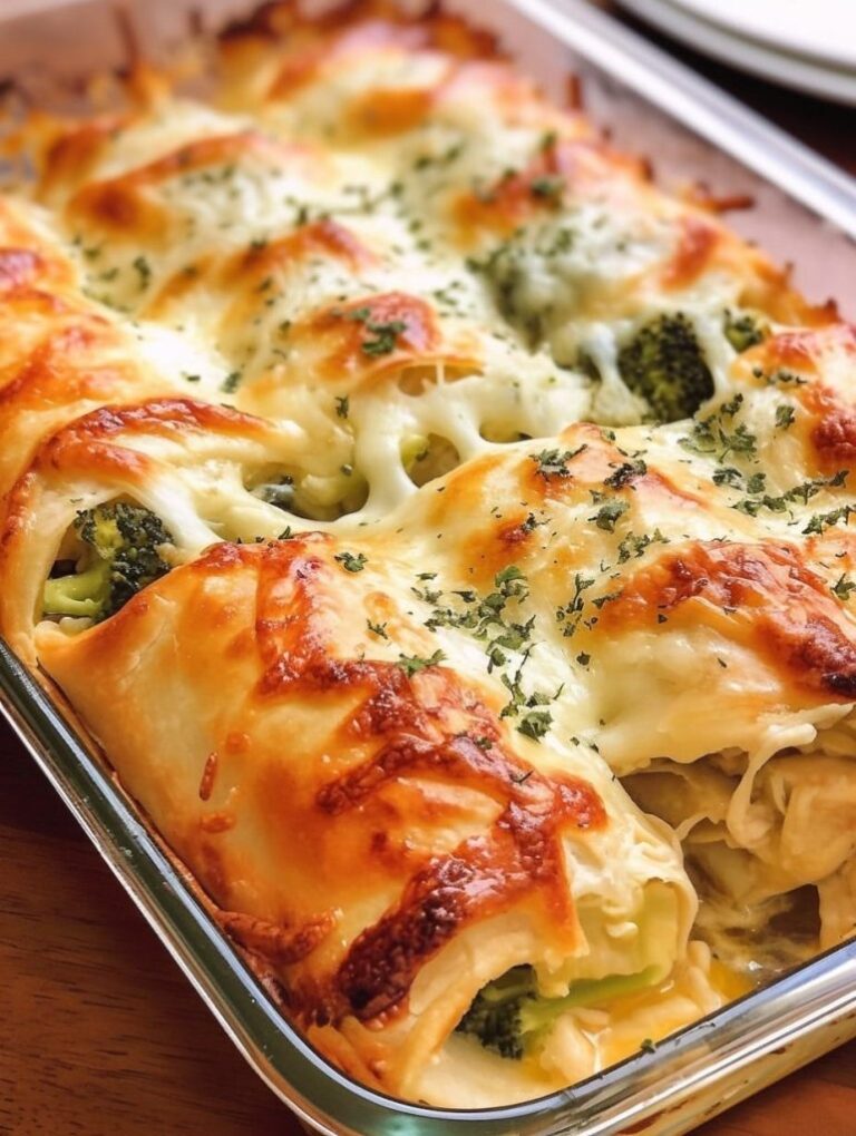 CHICKEN AND BROCCOLI ALFREDO LASAGNA ROLLS – Tasty Recipes